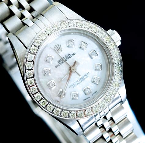 rolex womens oyster perpetual|Rolex Oyster Perpetual diamond bezel.